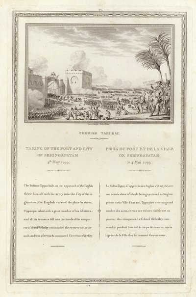 Taking of the Fort and City of Seringapatam, 4 May 1799 by Jean Duplessi Bertaux